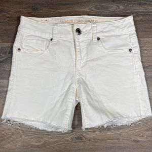 American Eagle White Denim Shorts
